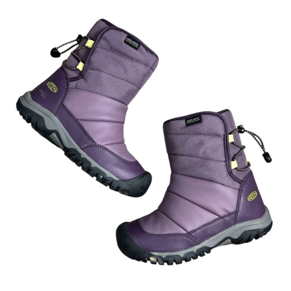 Keen Girls Purple Puffrider Keen-Dry Waterproof Insulated Winter Snow Boots Sz10